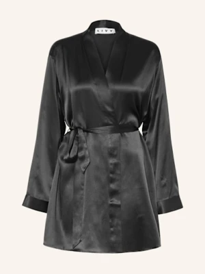 Livy Szlafrok Damski Jones Z Jedwabiu schwarz