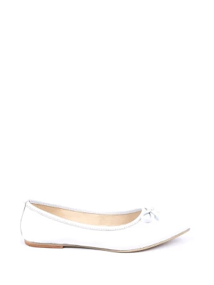 Lizza Shoes Skórzane baleriny w kolorze białym rozmiar: 38