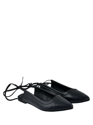 Lizza Shoes Skórzane baleriny w kolorze czarnym rozmiar: 37