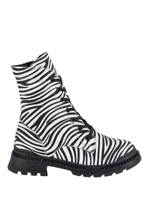 Lizza Shoes Trzewiki w kolorze biało-czarnym rozmiar: 36