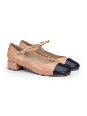 LLOYD Skórzane baleriny w kolorze beżowo-granatowym rozmiar: 40