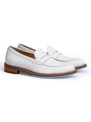 LLOYD Skórzane mokasyny w kolorze kremowym rozmiar: 39