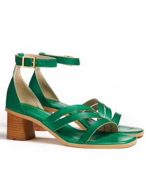 LLOYD Skórzane sandały w kolorze zielonym rozmiar: 41