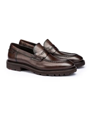 LLOYD Skórzane slippersy "Rico" w kolorze brązowym rozmiar: 44,5