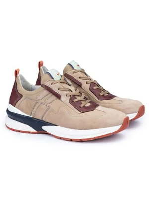 LLOYD Skórzane sneakersy w kolorze beżowo-bordowym rozmiar: 40