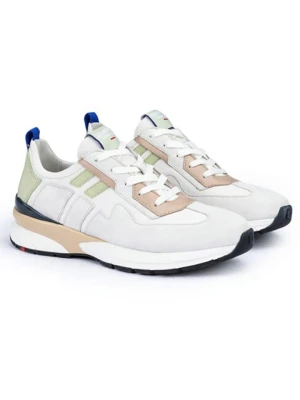 LLOYD Skórzane sneakersy w kolorze biało-szałwiowo-beżowym rozmiar: 39