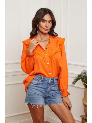 La Compagnie Du Lin Lniana bluzka w kolorze pomarańczowym rozmiar: L