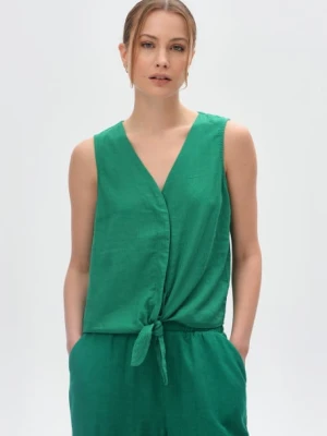 Lniana bluzka w zielonym kolorze Greenpoint