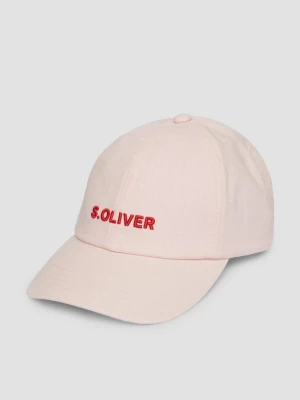 Lniana czapka z haftowanym logo s.Oliver