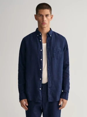 Lniana Koszula Farbowana Po Uszyciu Regular Fit GANT