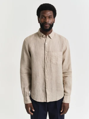 Lniana koszula farbowana po uszyciu regular fit GANT