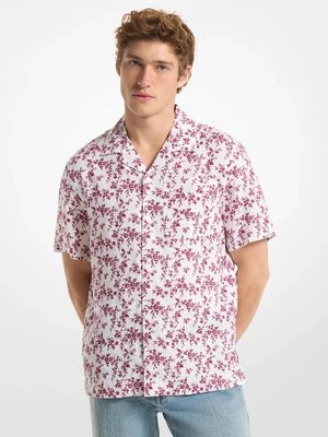 Lniana koszula hawajska z nadrukiem w kwiaty Michael Kors Mens