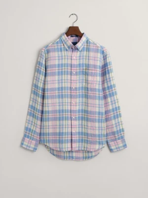 Lniana Koszula Madras Regular Fit GANT