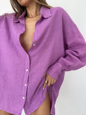 LNIANA KOSZULA MAXI GRAPE WŁOCHY