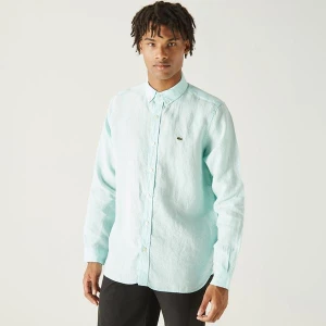 Lniana Koszula Męska Regular Fit Lacoste