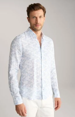 Lniana koszula Pai w kolorze jasnoniebieskim/białym we wzór Joop