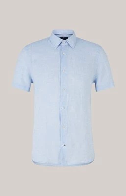 Lniana koszula Pit w kolorze jasnoniebieskim z efektem melanżu Joop