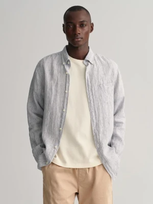 Lniana Koszula W Paski Regular Fit GANT