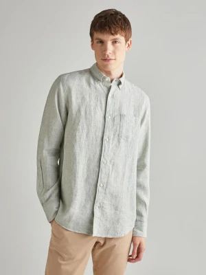 Lniana Koszula W Paski Regular Fit GANT