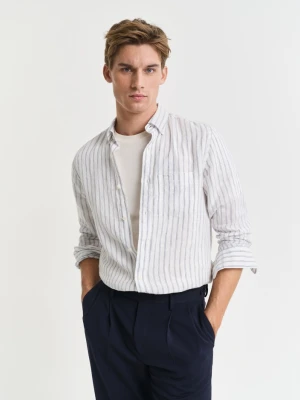 Lniana koszula w paski regular fit GANT
