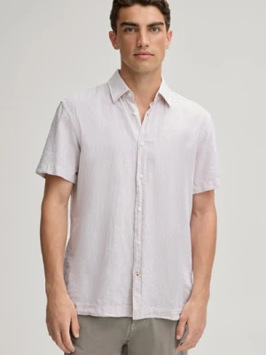 Lniana koszula z krótkim rękawem Haris w kolorze jasnobeżowym Joop