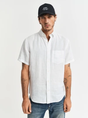 Lniana koszula z krótkim rękawem o regularnym kroju GANT