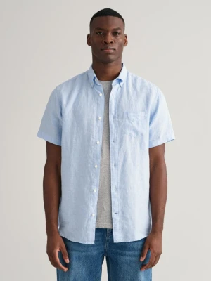 Lniana koszula z krótkim rękawem regular fit GANT