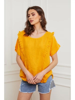 Fleur de Lin Lniana koszulka "Killian" w kolorze żółtym rozmiar: M