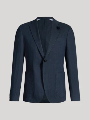 Lniana marynarka Hoverest w kolorze granatowym melanżowym Joop