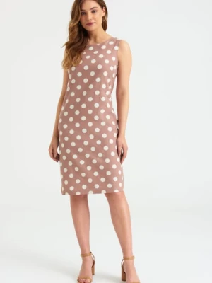 Lniana sukienka z nadrukiem w kropki Greenpoint