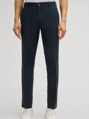 Lniane chinosy Hank w kolorze granatowym z efektem melanżu Joop