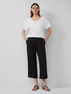 Lniane spodnie culottes o luźnym kroju s.Oliver