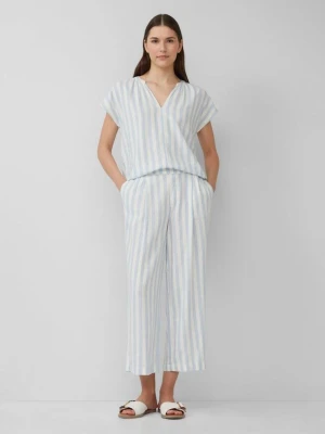 Lniane spodnie culottes o luźnym kroju s.Oliver