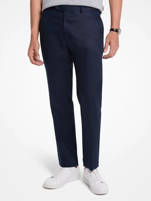 Lniane spodnie Finn o prostym kroju Michael Kors Mens