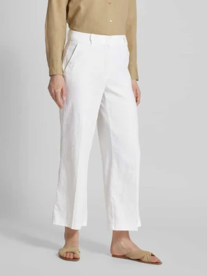 Lniane spodnie o kroju regular fit w kant model ‘CALIFORNIA’ CAMBIO