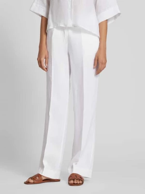Lniane spodnie o kroju regular fit w kant model ‘Mirja’ Gerry Weber Edition