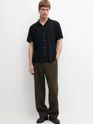 Lniane Spodnie Od Garnituru - Brązowy - - Massimo Dutti - Mężczyzna