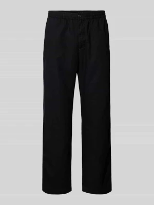 Lniane spodnie z elastycznym pasem i kieszeniami w szwach bocznych GAP