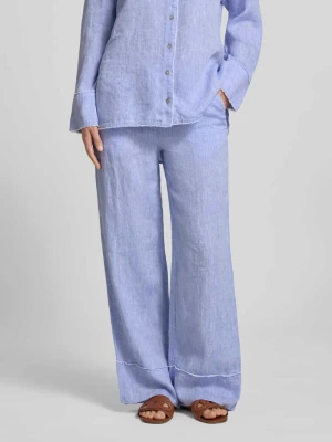 Lniane spodnie z elastycznym pasem i tunelem Christian Berg Woman