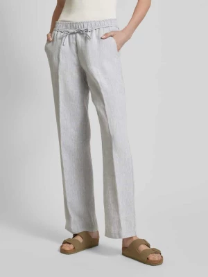 Lniane spodnie z elastycznym pasem model ‘FARINA’ BRAX