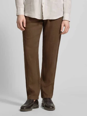 Lniane spodnie ze sznurkiem i tylnymi kieszeniami MCNEAL