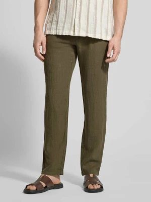 Spodnie z lnu z wiązaniem, krój regular fit MCNEAL