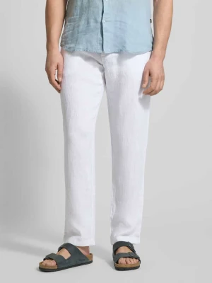 Lniane spodnie ze sznurkiem i tylnymi kieszeniami MCNEAL