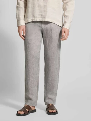 Spodnie z lnu z wiązaniem, krój regular fit MCNEAL