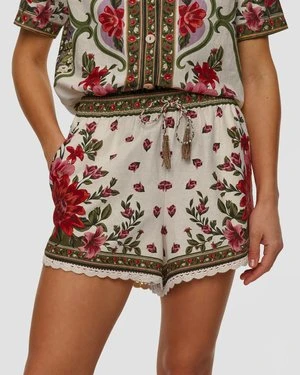 Lniane Szorty Damskie Farm Rio