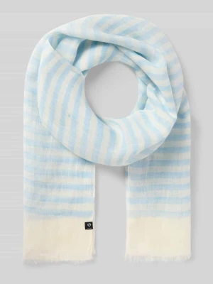 Lniany szal z detal z logo Fraas