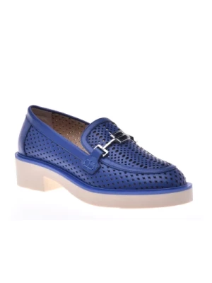 Loafer in blue calfskin Baldinini