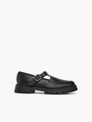 Loafersy chunky z wycięciami BonPrix czarny