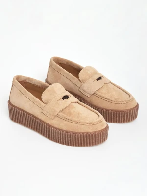 Loafersy damskie skórzane Kapokloafer WEEKEND MAX MARA