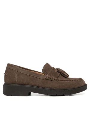 Loafersy Geox D Spherica Ec1 B D65DKA 22 C6029 Brązowy jasny